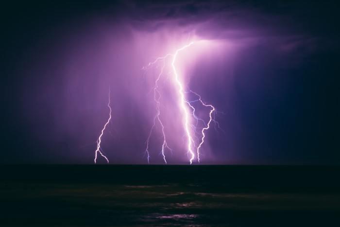 雷の稲光がキレイだった夢