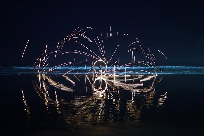 4) 夜の公園